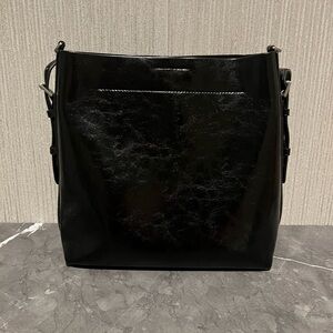 ZARA minimalist faux leather bucket bag